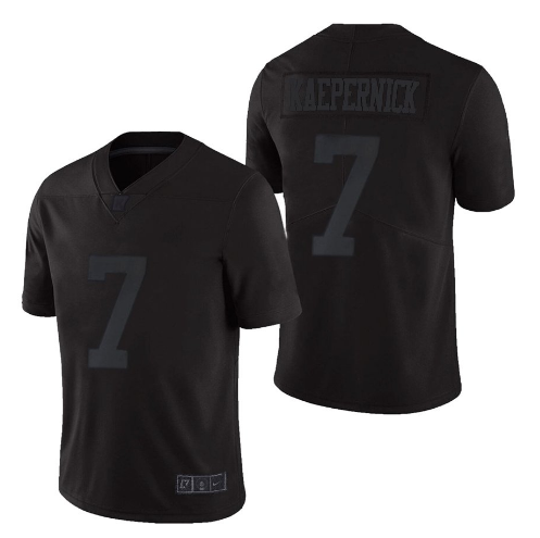 Men's Black San Francisco 49ers #7 Colin Kaepernick monochromatic Icon Limited Stitched Jersey